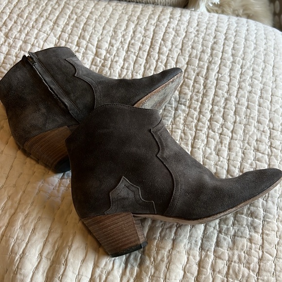 Isabel Marant Dicker Western Ankle Boots in Dark Taupe - 38 - Picture 5 of 6